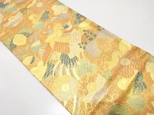 未使用品　佐賀錦　鳳凰に草花模様織り出し　袋帯